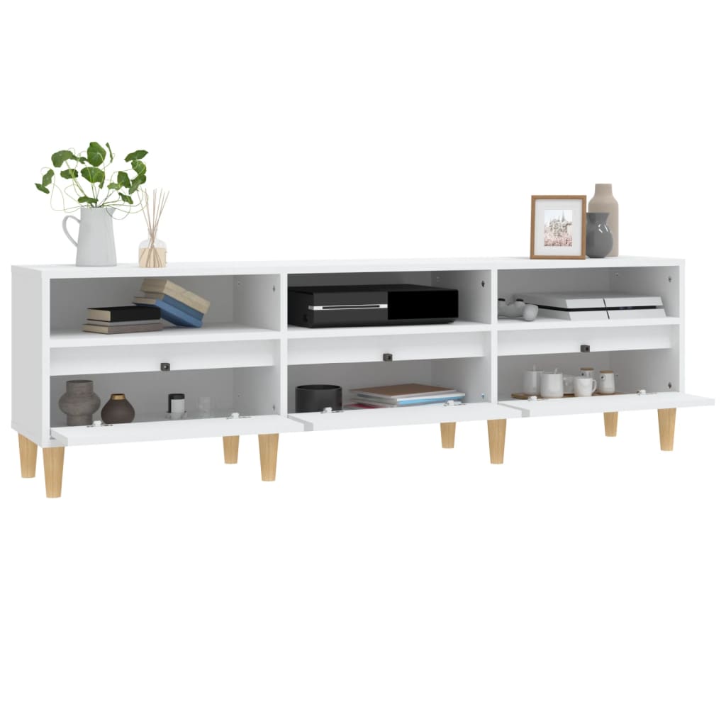 vidaXL TV Cabinet White 150x30x44,5 cm Engineered Wood