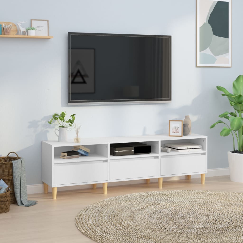 vidaXL TV Cabinet White 150x30x44,5 cm Engineered Wood