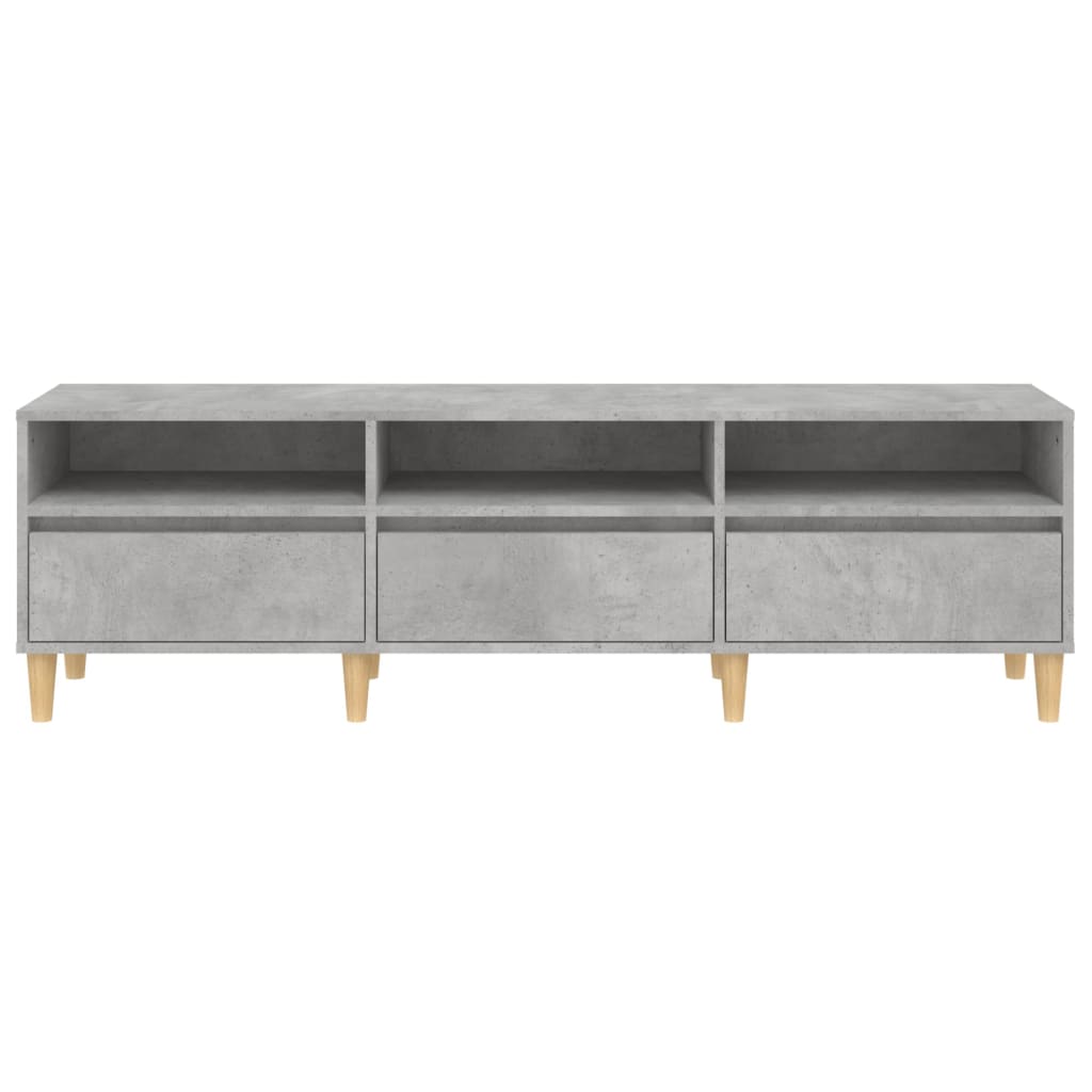 vidaXL TV Cabinet Concrete Grey 150x30x44.5 cm Engineered Wood