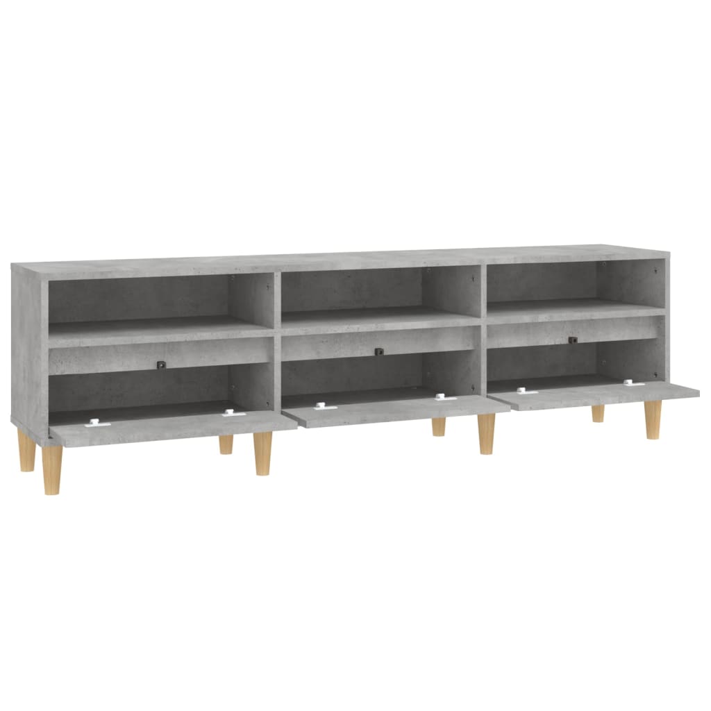 vidaXL TV Cabinet Concrete Grey 150x30x44,5 cm Engineered Wood