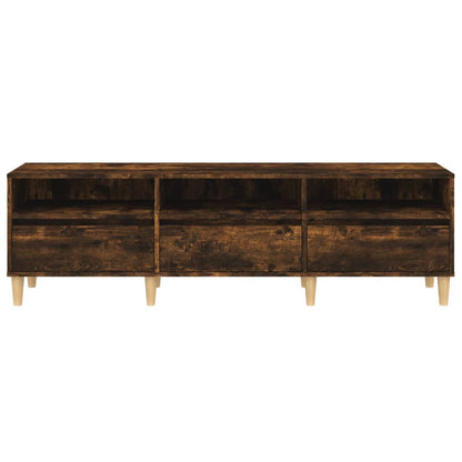 vidaXL TV Cabinet Smoked Oak 150x30x44.5 cm Engineered Wood