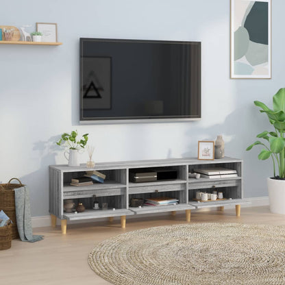 vidaXL TV Cabinet Grey Sonoma 150x30x44.5 cm Engineered Wood