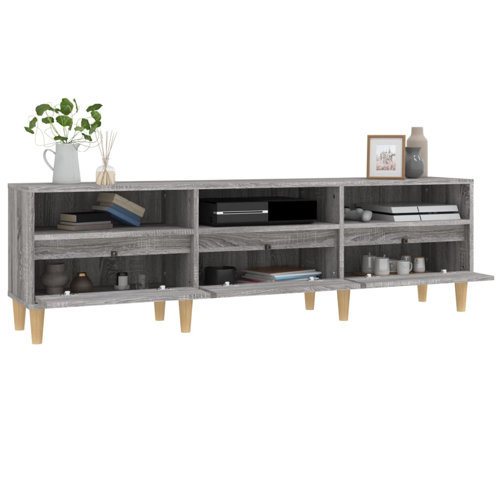 vidaXL TV Cabinet Grey Sonoma 150x30x44.5 cm Engineered Wood
