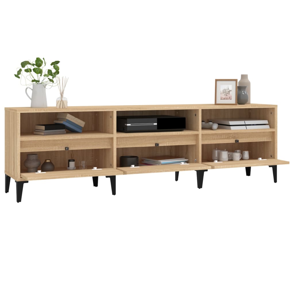 vidaXL TV Cabinet Sonoma Oak 150x30x44.5 cm Engineered Wood