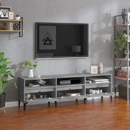 vidaXL TV Cabinet Concrete Grey 150x30x44,5 cm Engineered Wood