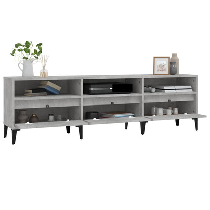 vidaXL TV Cabinet Concrete Grey 150x30x44,5 cm Engineered Wood