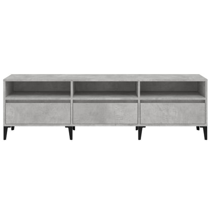 vidaXL TV Cabinet Concrete Grey 150x30x44.5 cm Engineered Wood