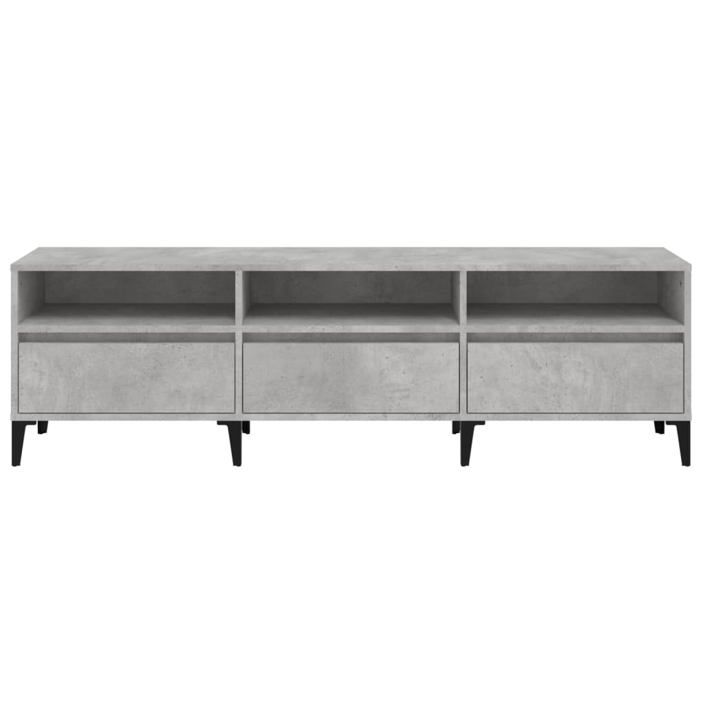 vidaXL TV Cabinet Concrete Grey 150x30x44,5 cm Engineered Wood