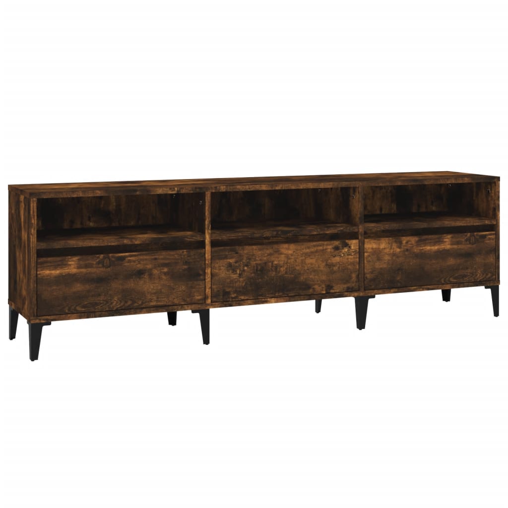 vidaXL TV Cabinet Smoked Oak 150x30x44.5 cm Engineered Wood