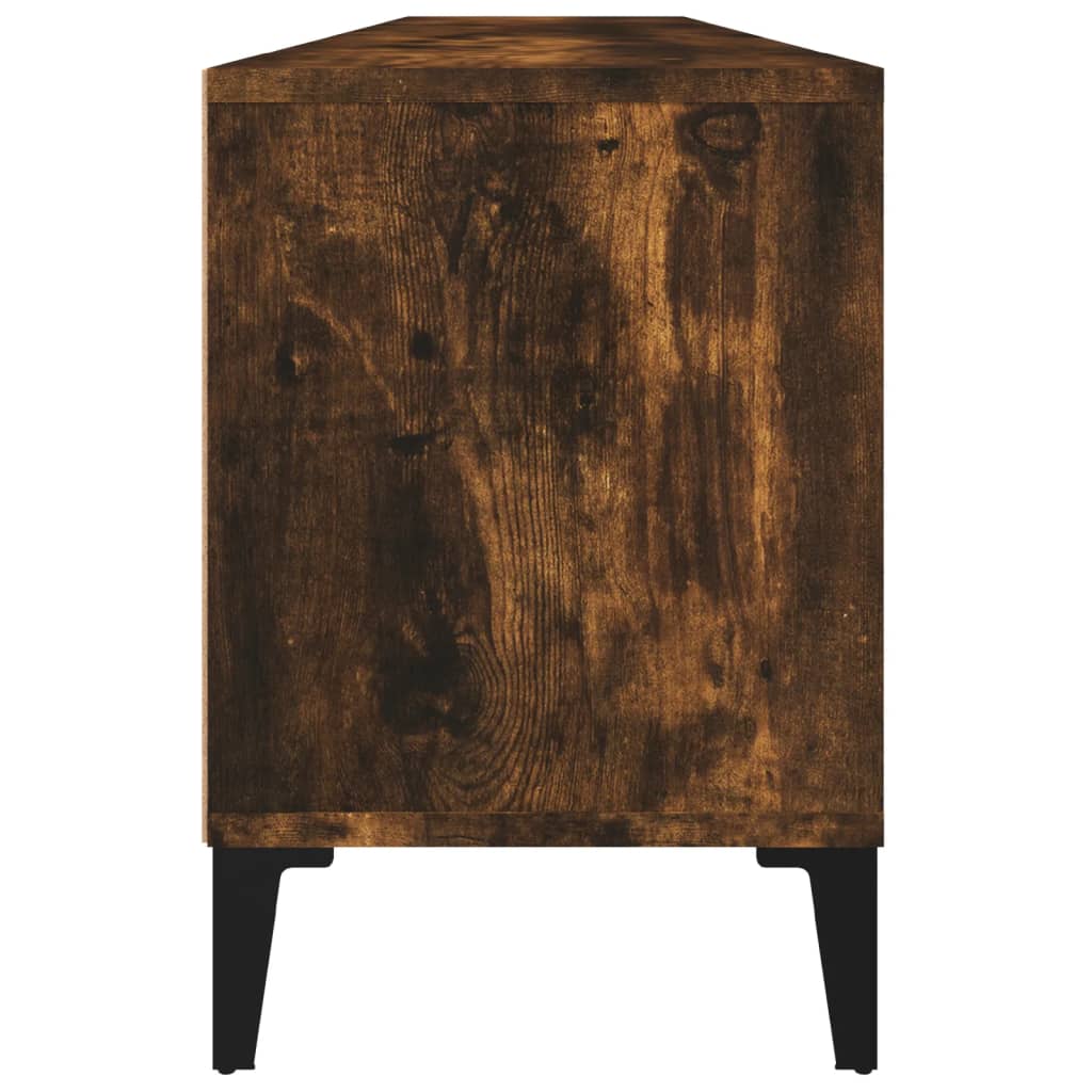 vidaXL TV Cabinet Smoked Oak 150x30x44,5 cm Engineered Wood