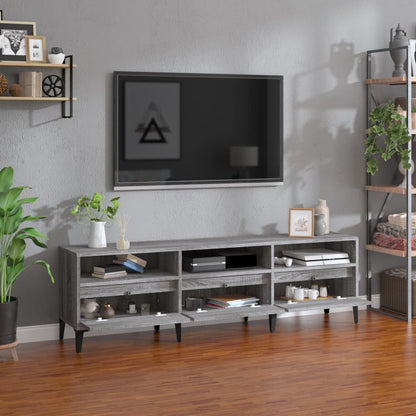 vidaXL TV Cabinet Grey Sonoma 150x30x44.5 cm Engineered Wood