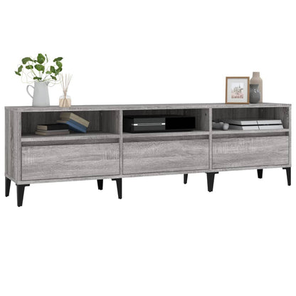vidaXL TV Cabinet Grey Sonoma 150x30x44.5 cm Engineered Wood