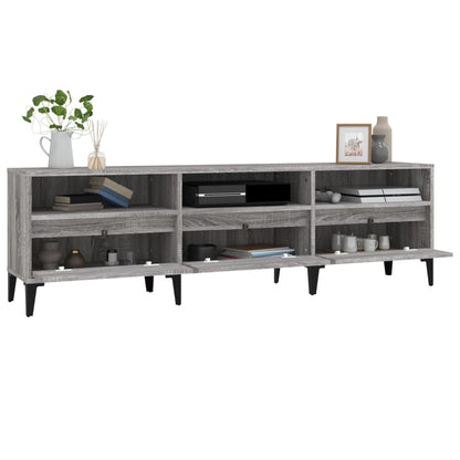 vidaXL TV Cabinet Grey Sonoma 150x30x44.5 cm Engineered Wood