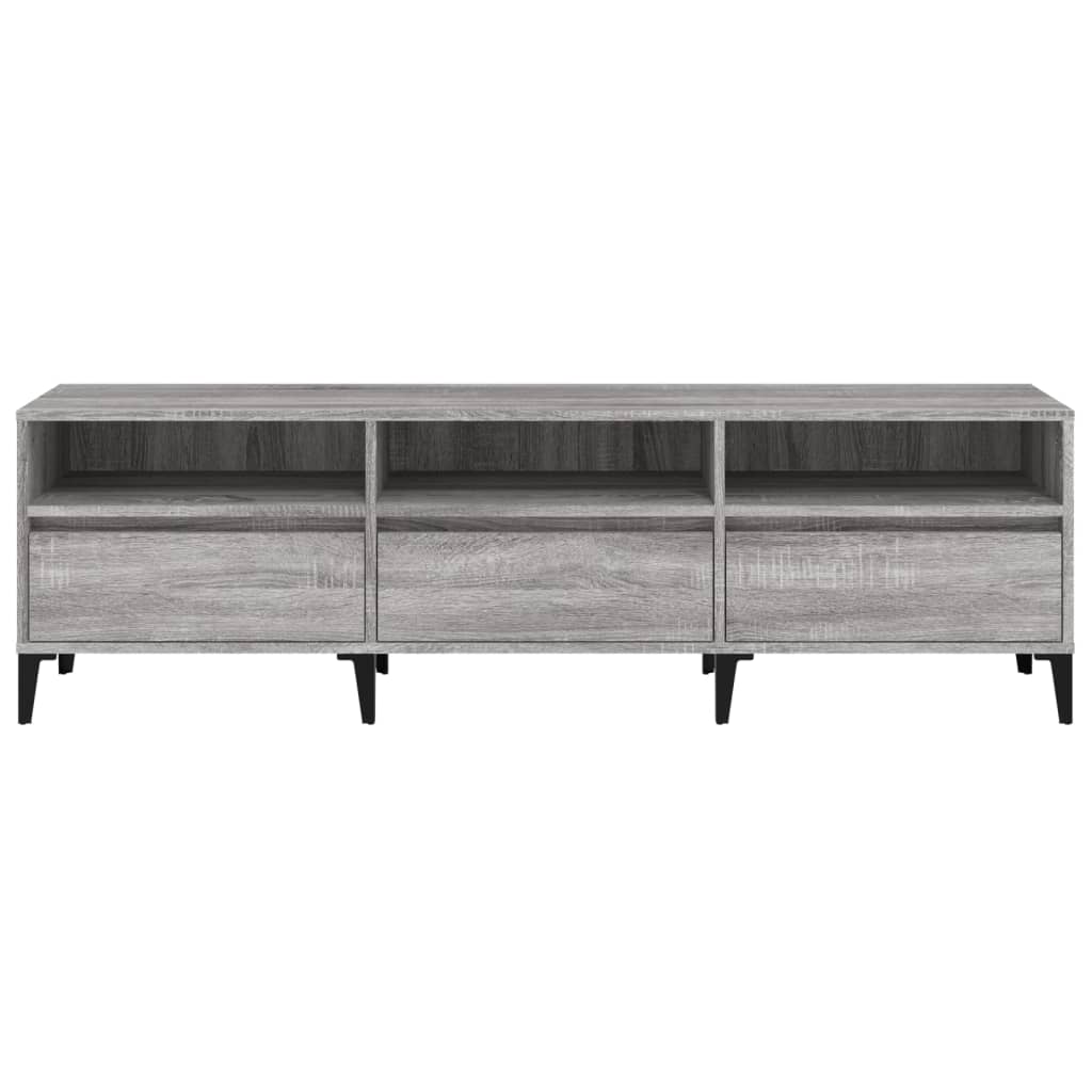 vidaXL TV Cabinet Grey Sonoma 150x30x44,5 cm Engineered Wood