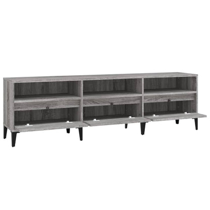 vidaXL TV Cabinet Grey Sonoma 150x30x44.5 cm Engineered Wood
