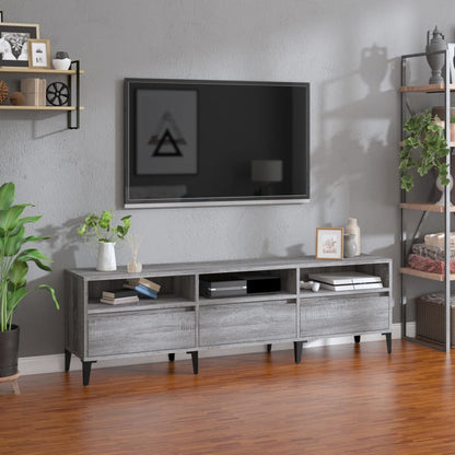 vidaXL TV Cabinet Grey Sonoma 150x30x44.5 cm Engineered Wood