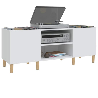 vidaXL Record Cabinet White 121x38x48 cm Engineered Wood