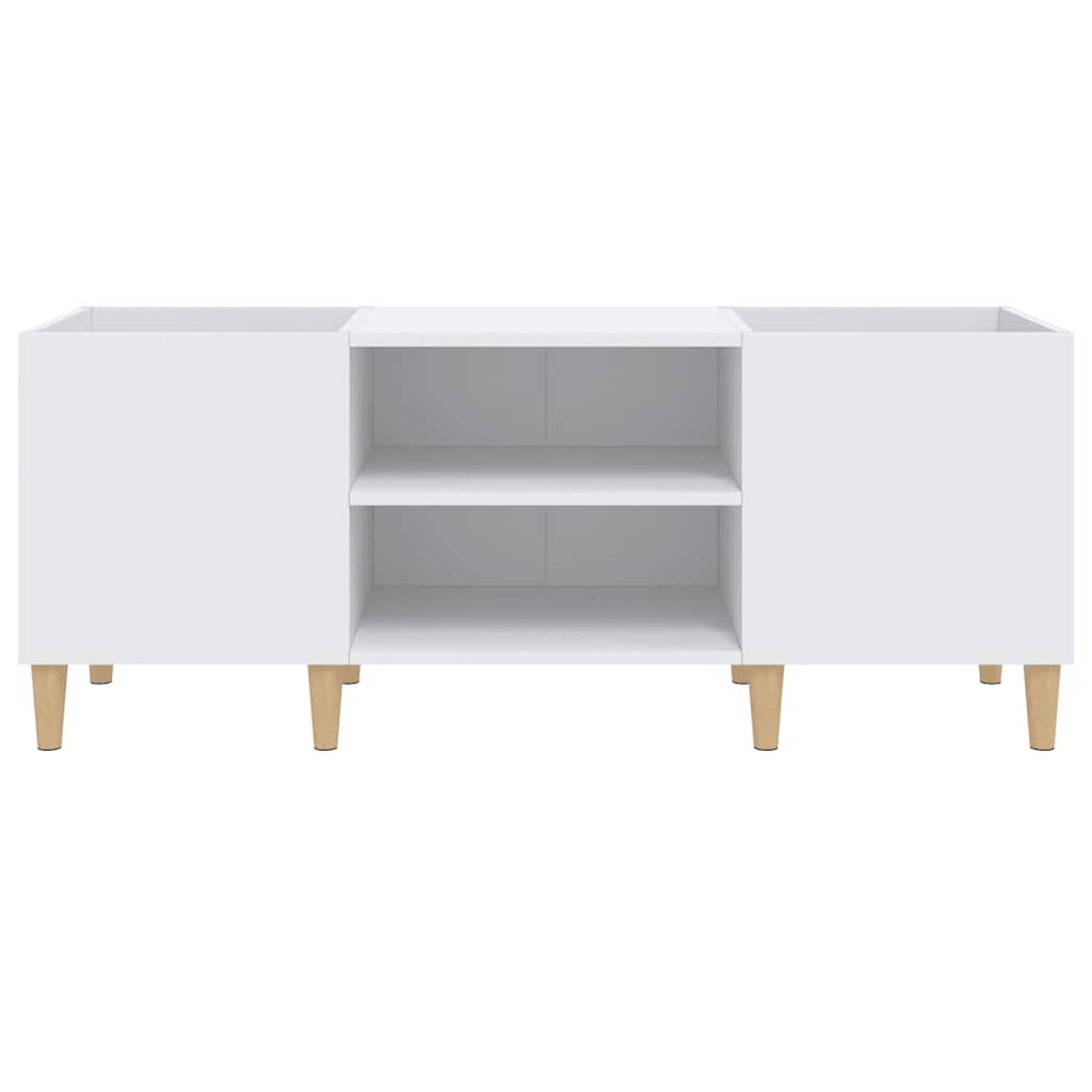vidaXL Record Cabinet White 121x38x48 cm Engineered Wood