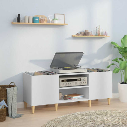 vidaXL Record Cabinet White 121x38x48 cm Engineered Wood