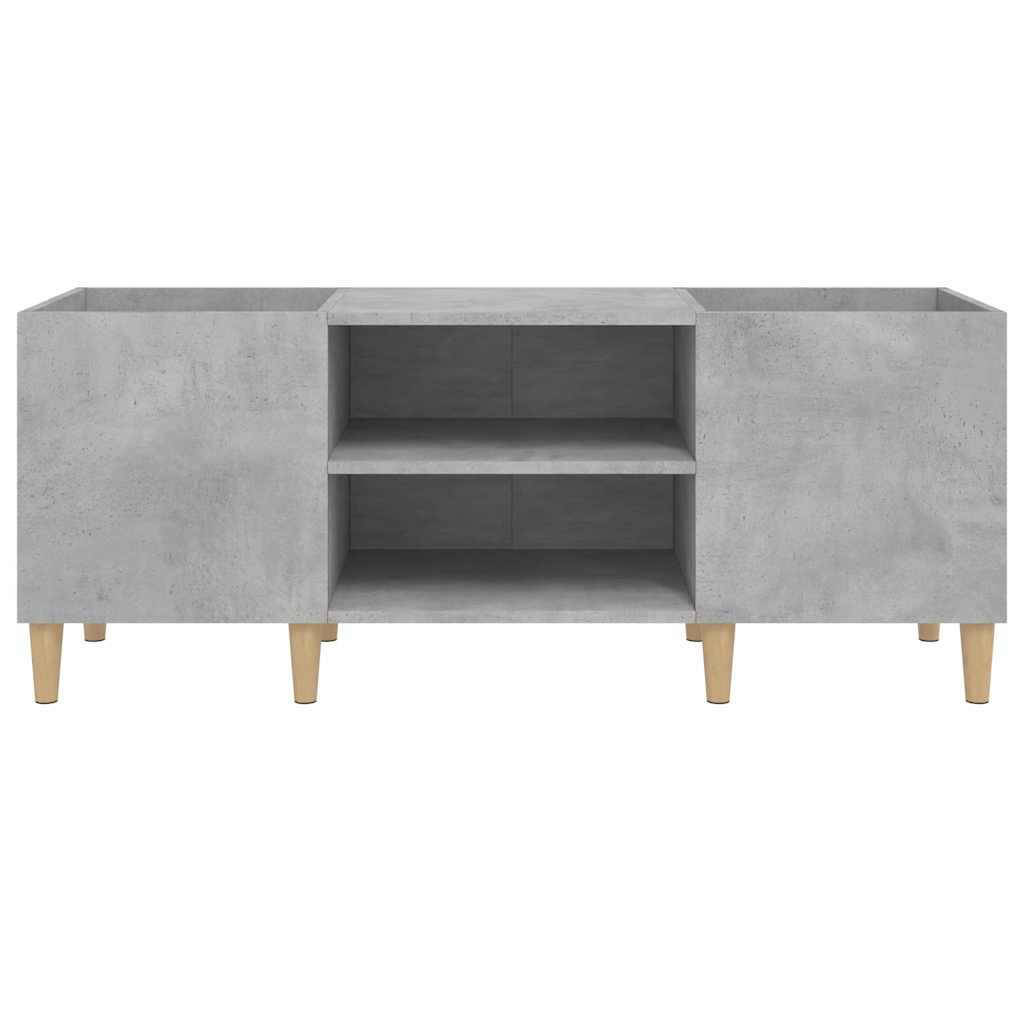 vidaXL Record Cabinet Concrete Grey 121x38x48 cm Engineered Wood