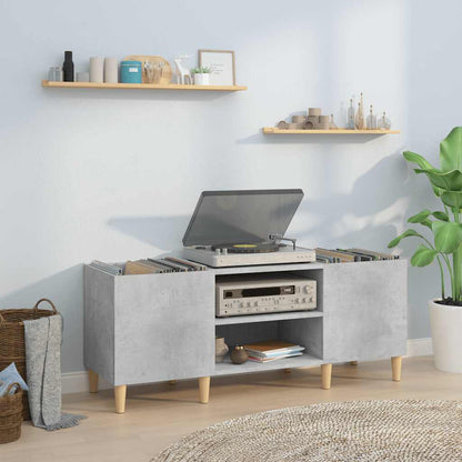 vidaXL Record Cabinet Concrete Grey 121x38x48 cm Engineered Wood