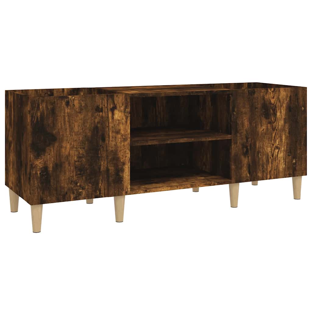 vidaXL Record Cabinet Smoked Oak 121x38x48 cm Engineered Wood