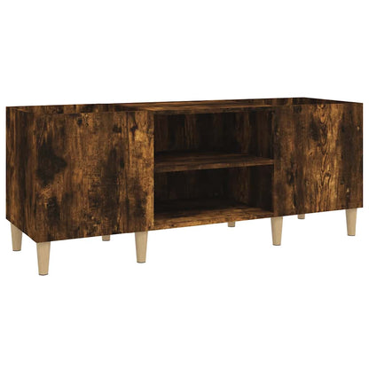 vidaXL Record Cabinet Smoked Oak 121x38x48 cm Engineered Wood