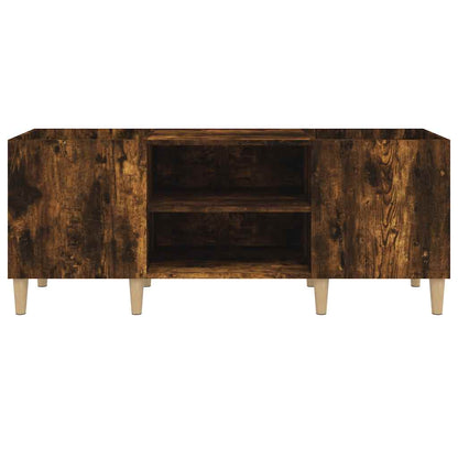 vidaXL Record Cabinet Smoked Oak 121x38x48 cm Engineered Wood