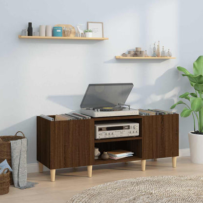 vidaXL Record Cabinet Brown Oak 121x38x48 cm Engineered Wood