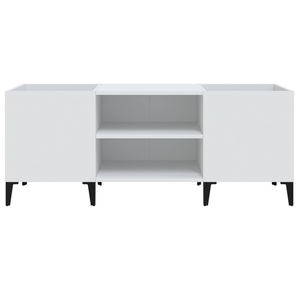 vidaXL Record Cabinet White 121x38x48 cm Engineered Wood