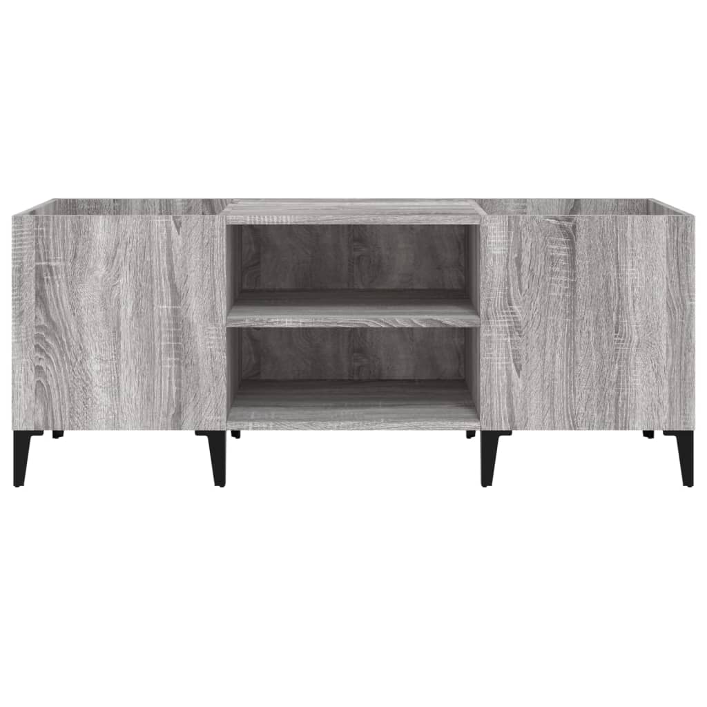 vidaXL Record Cabinet Grey Sonoma 121x38x48 cm Engineered Wood