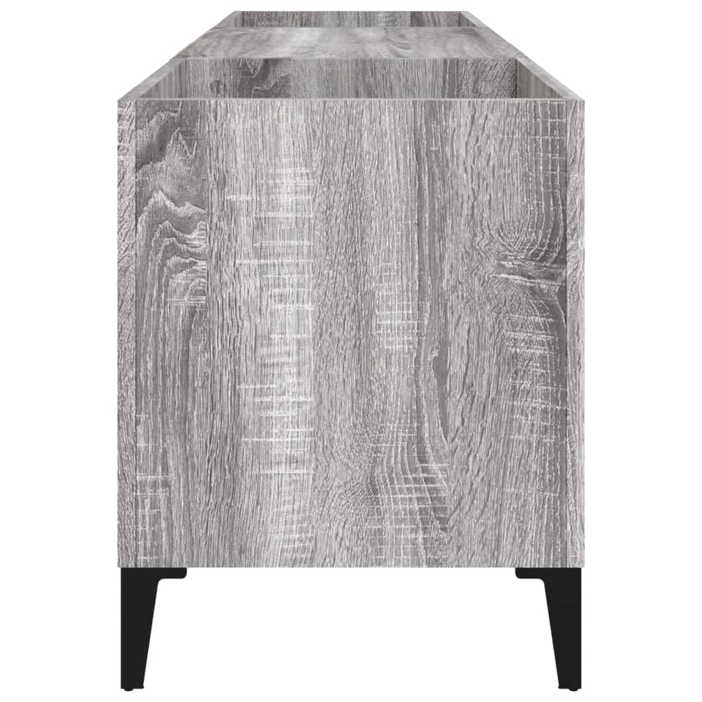 vidaXL Record Cabinet Grey Sonoma 121x38x48 cm Engineered Wood