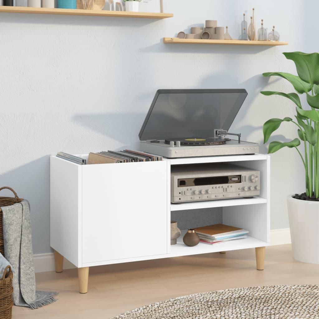 vidaXL Record Cabinet White 84,5x38x48 cm Engineered Wood