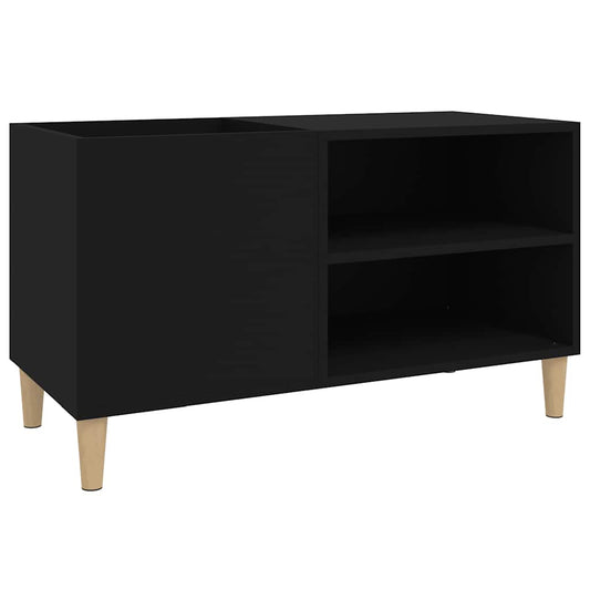 vidaXL Record Cabinet Black 84,5x38x48 cm Engineered Wood