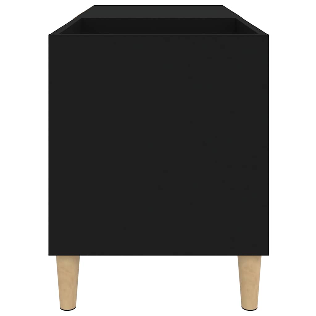 vidaXL Record Cabinet Black 84,5x38x48 cm Engineered Wood