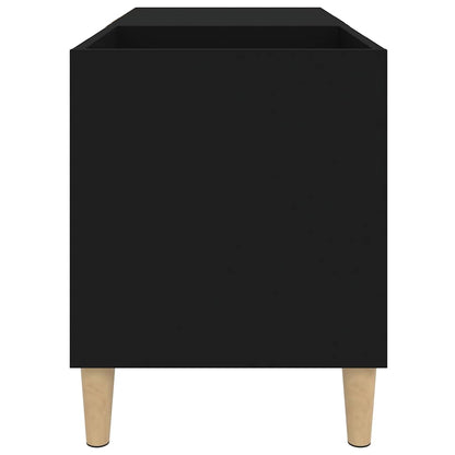 vidaXL Record Cabinet Black 84,5x38x48 cm Engineered Wood