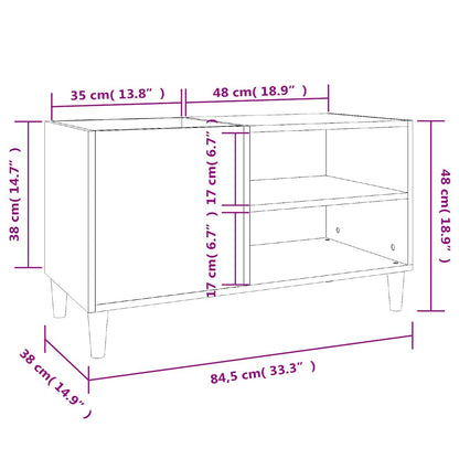 vidaXL Record Cabinet Sonoma Oak 84,5x38x48 cm Engineered Wood