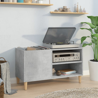vidaXL Record Cabinet Concrete Grey 84,5x38x48 cm Engineered Wood