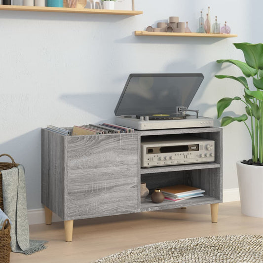 vidaXL Record Cabinet Grey Sonoma 84,5x38x48 cm Engineered Wood
