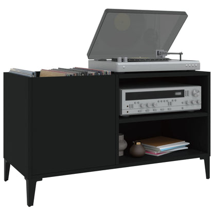vidaXL Record Cabinet | Black | Engineered wood, metal | Medium | Record Cabinet