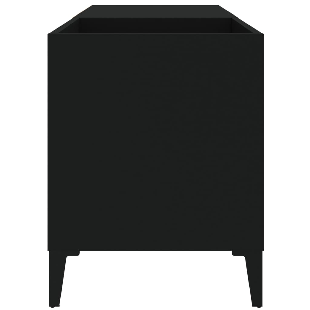vidaXL Record Cabinet | Black | Engineered wood, metal | Medium | Record Cabinet