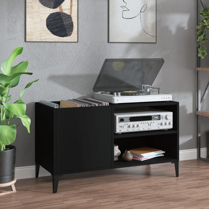 vidaXL Record Cabinet | Black | Engineered wood, metal | Medium | Record Cabinet