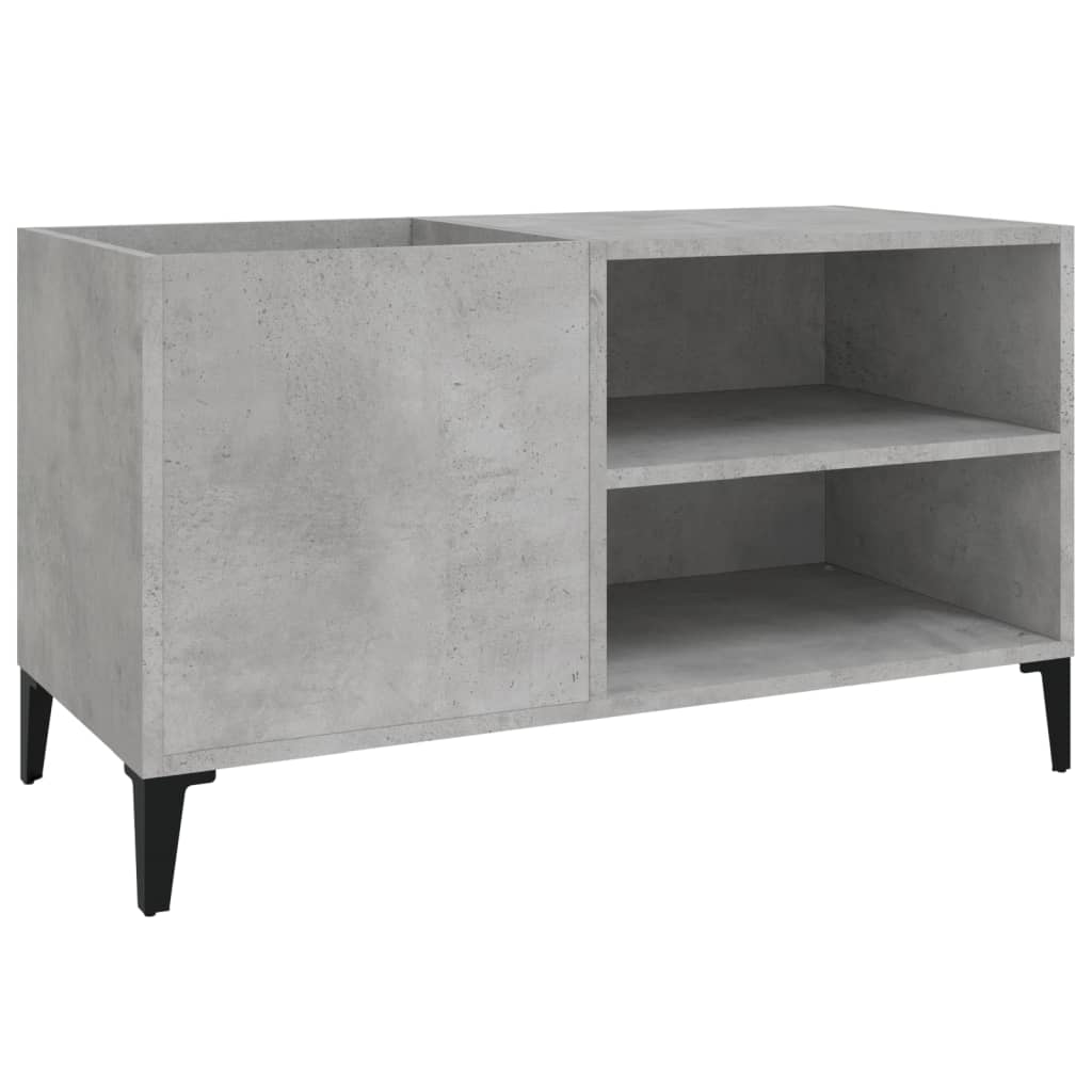 vidaXL Record Cabinet Concrete Grey 84.5x38x48 cm Engineered Wood