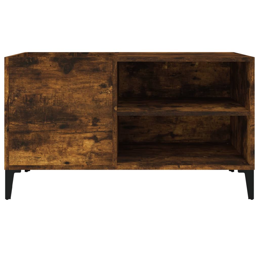 vidaXL Record Cabinet Smoked Oak 84.5x38x48 cm Engineered Wood