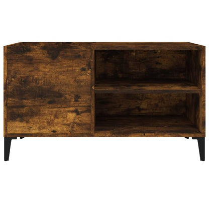vidaXL Record Cabinet Smoked Oak 84.5x38x48 cm Engineered Wood