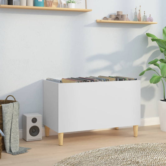 vidaXL Record Cabinet White 74.5x38x48 cm Engineered Wood