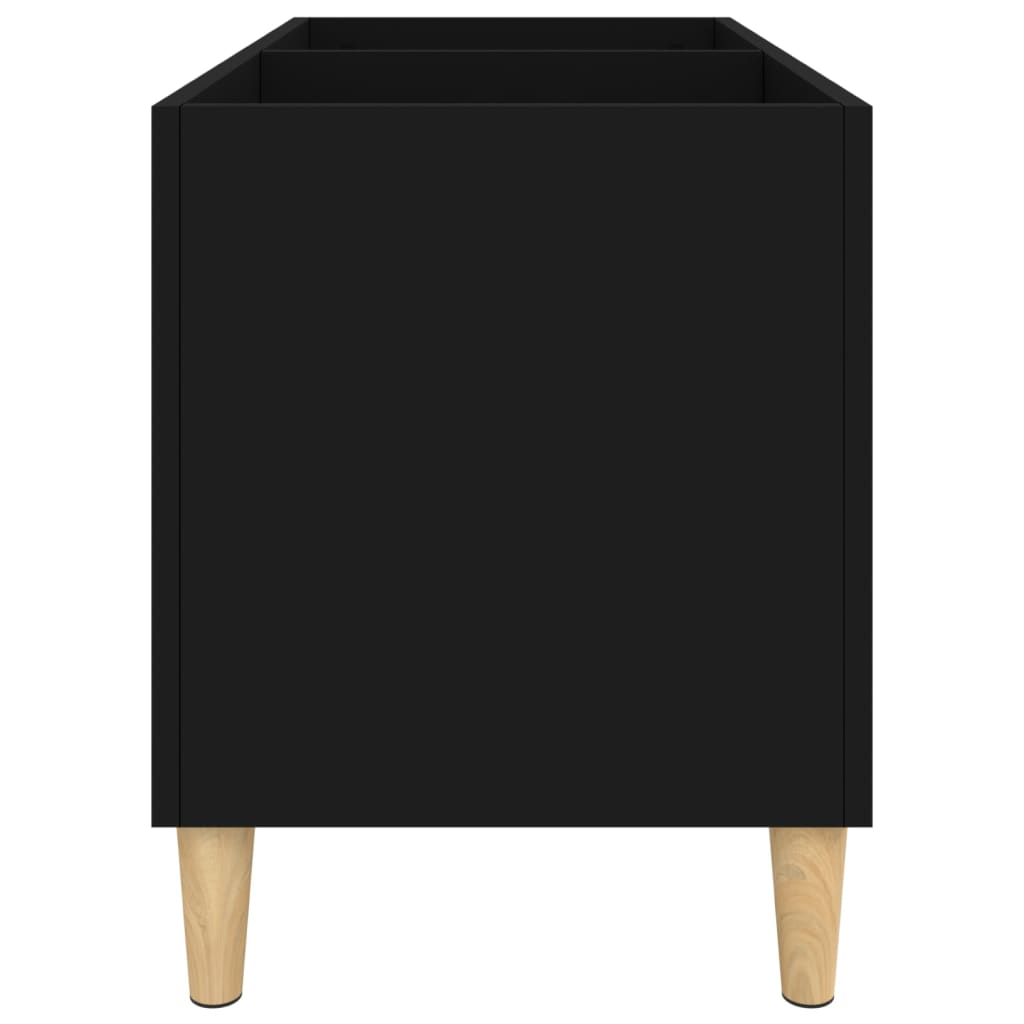 vidaXL Record Cabinet Black 74.5x38x48 cm Engineered Wood