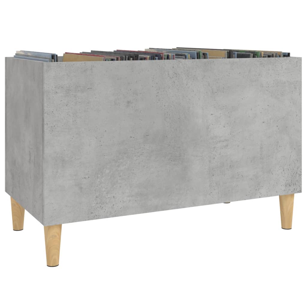 vidaXL Record Cabinet Concrete Grey 74.5x38x48 cm Engineered Wood
