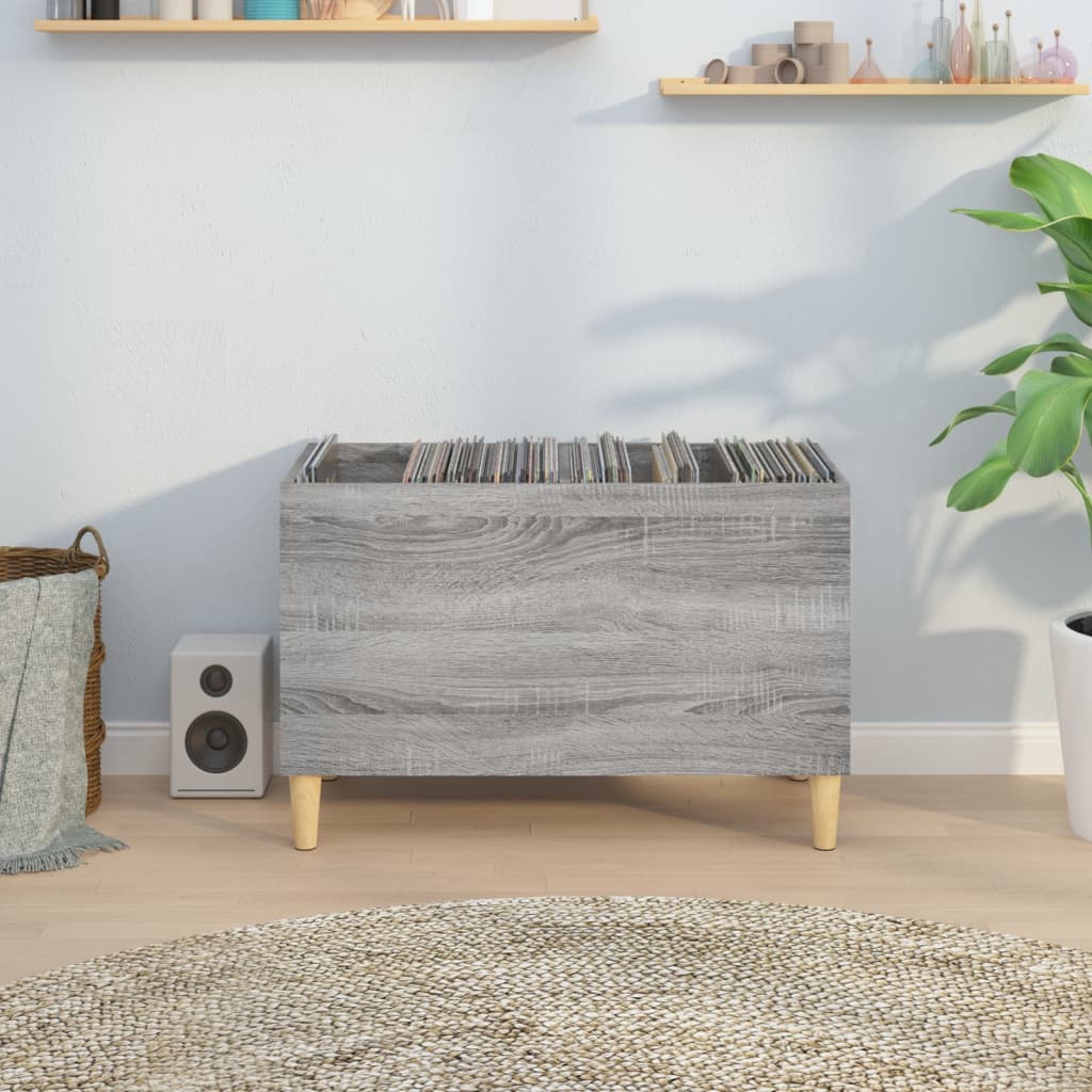 vidaXL Record Cabinet Grey Sonoma 74.5x38x48 cm Engineered Wood