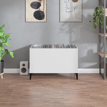 vidaXL Record Cabinet | White | Engineered wood, metal | Medium | Record Cabinet